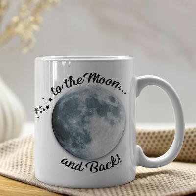 Personalised Love You to the Moon and Back Coffee Mug